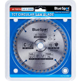 BlueSpot 165mm Tct Circular Mitre Saw Blade Blades 20mm Bore 40 Teeth